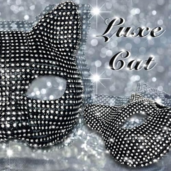 Kattkostym för Kvinna Katt Halsband Choker Handskar Rhinestone Katt Mask Svans Katt Kvinna Outfit Tillbehör Katt Kostym
