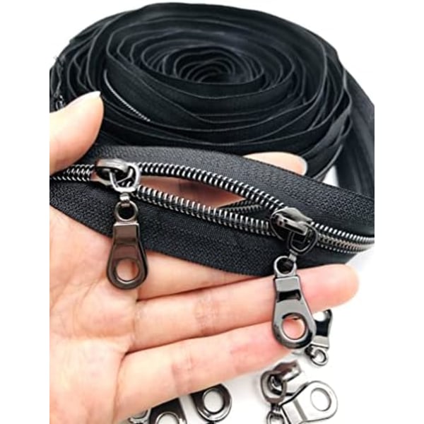 #5 Dragkedjor Metall Gunmetal Dragkedjor Bulk 50st Dragkedja Glidare Spiral Dragkedjor Charm Ersättning Nylon Dragkedja P