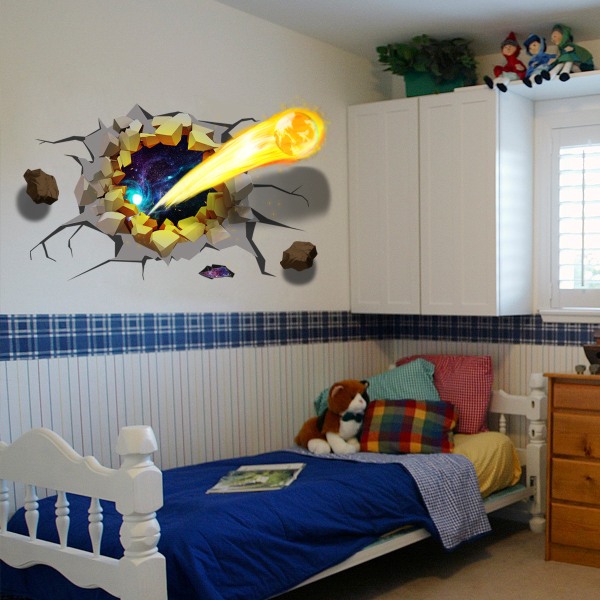 3D Gamer Wall Sticker, Gamer Wall Sticker, 3D Boy Bedroom Wall St