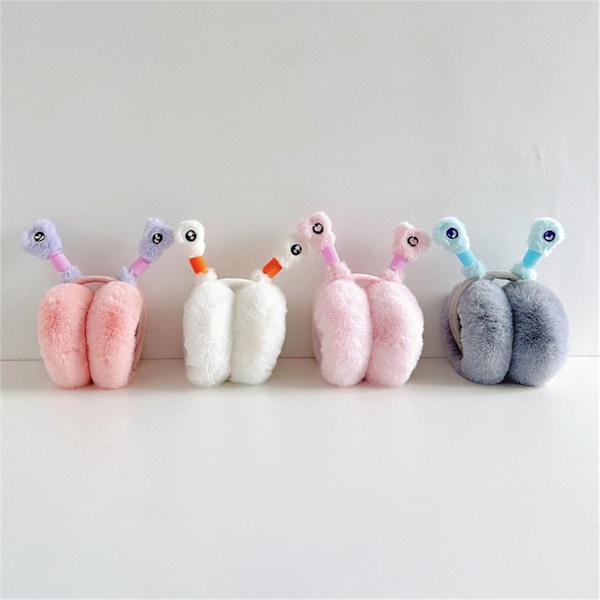 Sööt teokarvan korvanlämmittimet LED-valolla aikuisille ja lapsille, pojille ja tytöille, lämpimät ja pörröiset plushiset korvanlämmittimet pop-putkilla