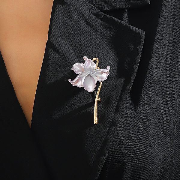 (Lilla) Vintage Dame Østrigsk Krystal Elegant Blomst Brosche Bryllup Brosche