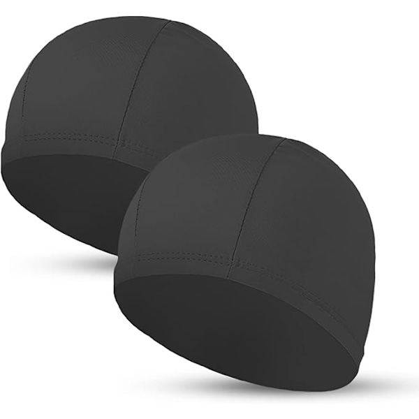 2 stk. Klæde Badehætter til Både Kvinder & Mænd & Børn - Holdbart, Ikke Vandtæt, Elastisk Badehætte til Svømmepøl
