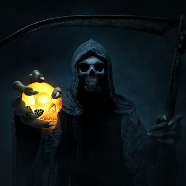 3 st LED-skalle värmeljus Halloween Bougie Lumière batteridriven