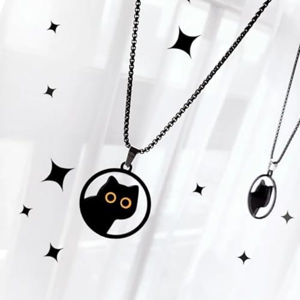 Katt Halsband för Tonårsflickor & Pojkar Halloween (Svart) - Fina Presenter för Kattälskare - Söt Smycken för Kvinnor - Goth Accessoar