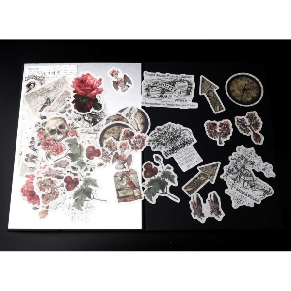 60 st Scrapbooking Stickers, Scrapbooking Stickers Blommor Växter Mönster Retro Elements Washi Sti