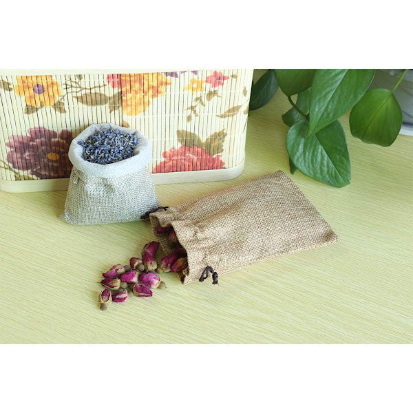 30 kpl 9x12cm Jute-kasseja, pellavapussukkeja, uudelleenkäytettäviä lahjapusseja, Jute-kasseja kiristysnyörillä koruille