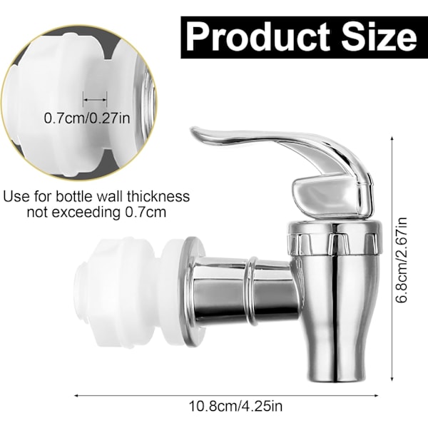 Pakke Drikkevare Dispenser Hane Vand Dispenser Udskiftning Tap til Drikkevare Dispenser Glasbeholder Kaffe Juice Drikkefontæne