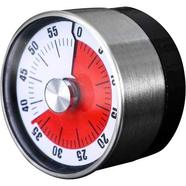 6x3,7cm Kökstimer för Matlagning Mekanisk Kökstimer med Stark Magnet och Portabel - Portabel Ljud Magnetisk Nedräkningstimer för Matlagning Kontor