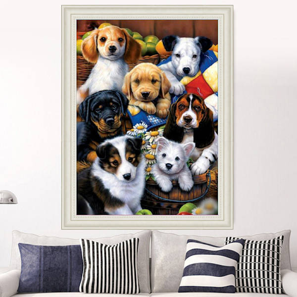 30x40cm Kit#D 5D DIY Timanttimaalaus, Koirat Timanttimaalaus,