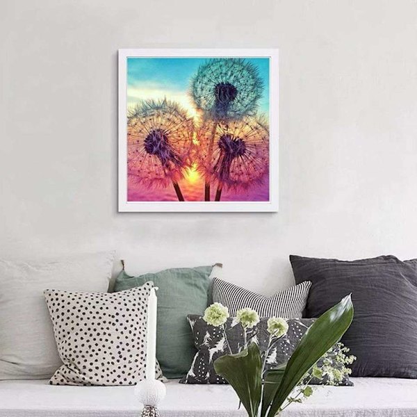 (30x40cm)DIY 5D Diamantmaleri efter nummer Kits Mælkebøtter F