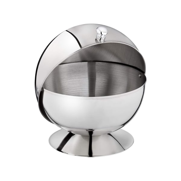 Sugar bowl, sugar bowl with rolling lid, stainless steel sugar bo