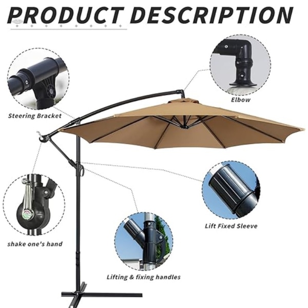 Patio Umbrella Accessories(13x10.5cm), Plastic Patio Umbrella Rep