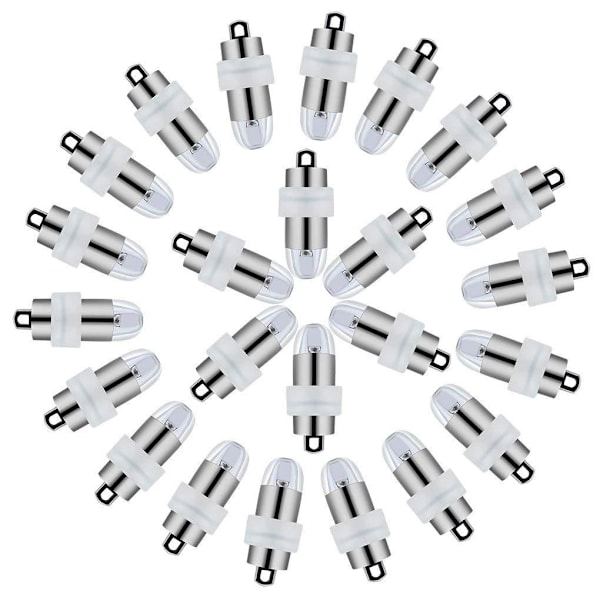 24-pakke med fargeskiftende miniledlys, vanntette, blinkende lys for papirlykt, ba