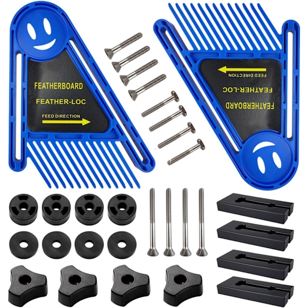 Dubbla Fjäderbrädor Kit, Bordfräs, Multifunktionellt Träbearbetningsverktyg, för Bordssåg, Fräs, Bord, Stängsel