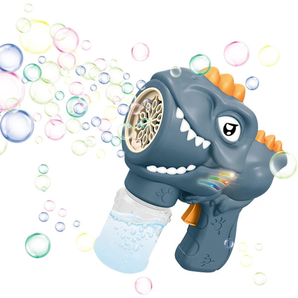 Grå, Automatisk 10-håls bubbelmaskin med bubbellösning för