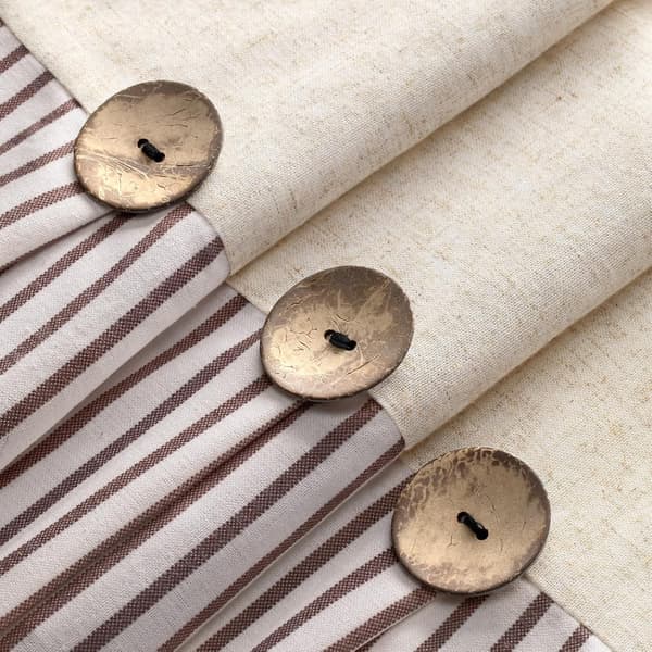 1 st Linservett Duschdraperi, Beige, Lantlig Stil, 72x72