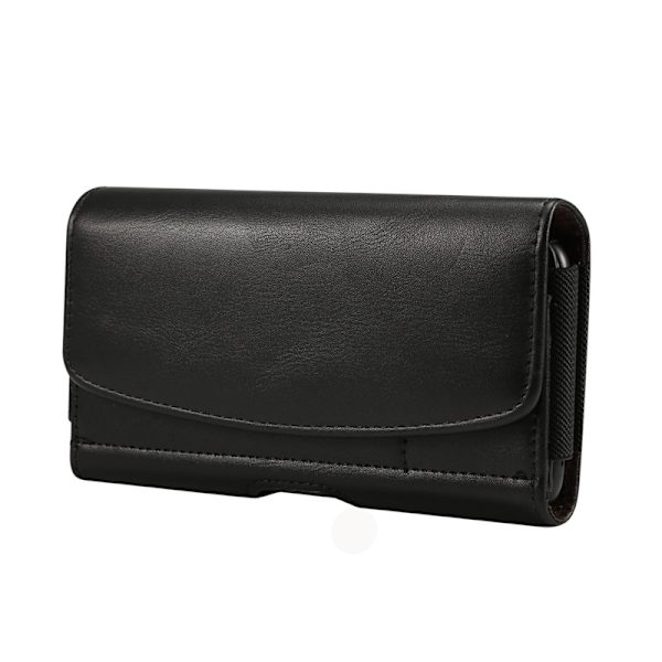 (6,9 tum) Lammskin Mobiltelefon Midjeväska Holster Premium Telefonfodral med Bältesklämma Magnetiskt Lås