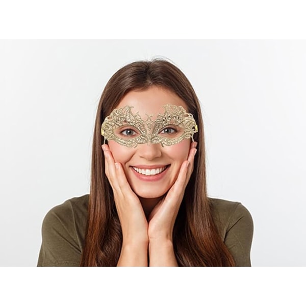 Lady of Luck Lace Mask, Venetiansk Masquerade Sexet Lace guld Ball Mask Halloween Party, en gave til min