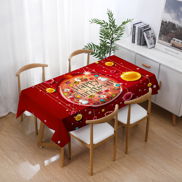 Rektangulär Julduk Polyester 140 * 180cm Chris