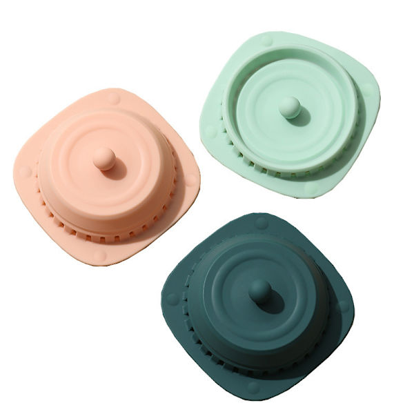 3 st djupa gröna duschbrunnsproppar - Anti-Clog - Diskfilter -