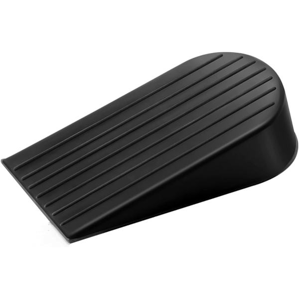 1 pakke ekstra bred svart dørstopper, stor 1,9\" høy dør S