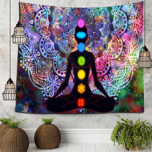 Gobeläng, Mandala väggtapet, Meditationstapet, Färgglad Ma