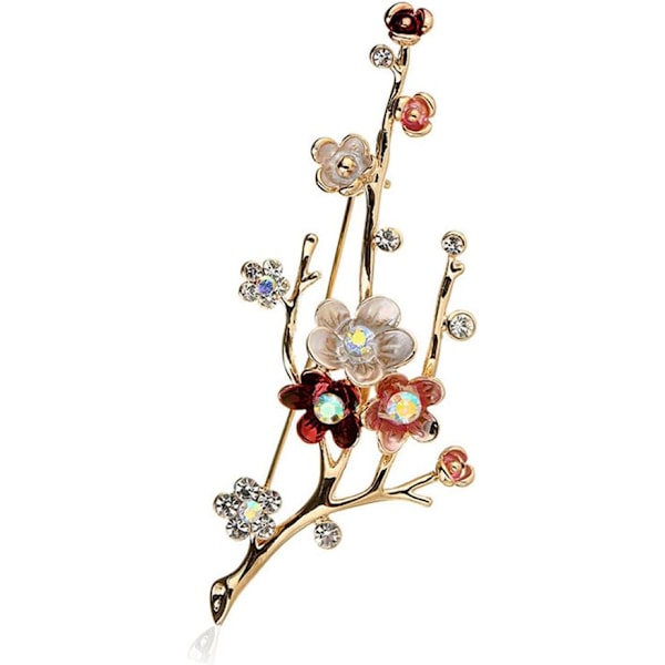 Brosje med Rhinestones Blomst Brosje Krage Kjole Sjal Dekorasjon Lapel Pin for Kvinner Jente Brud Bryllup Smykker Gaver
