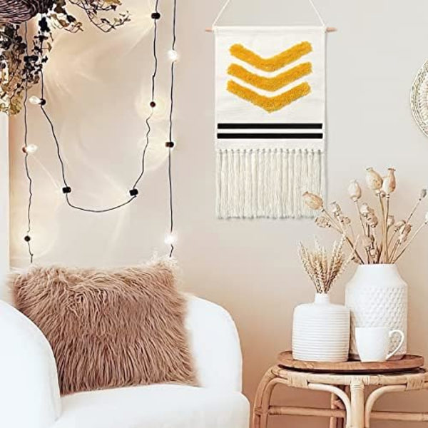 Makrame-seinävaate Tapetti Boho Chic Bohemian Koti Sisustus Nuputettu Geometrinen Seinätaide Bohemian Tausta Kaunis Asun