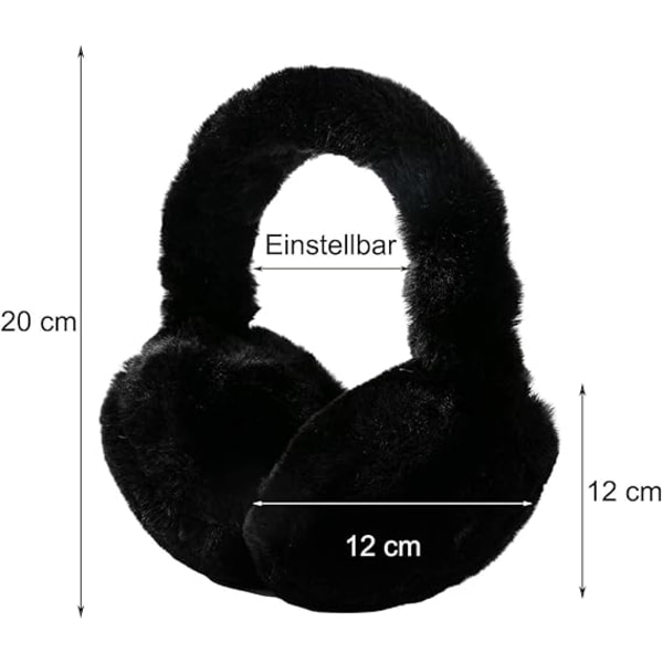 Naisten korvaläpät (2 kpl), säädettävät ja taitettavat, talvikäyttöön,