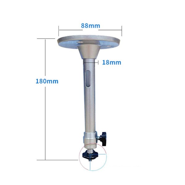 Katonrajaan kiinnitettävä projektori, 180 mm:n turvakamerakiinnikkeet, 2 kpl