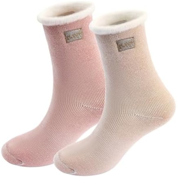 Högkvalitativt tyg, högkvalitativ mikrofiber, hand- och maskintvättbar, mysig och varm, vinterstrumpor för kvinnor, supertjockt ull S