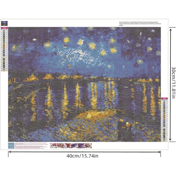 (30x40cm)5D diamantmaleri Van Gogh 6