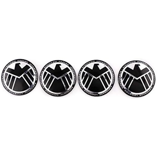 4 st Hjulnavkapslar Mittlock 56mm (2,2 tum) Emblem Badge Dekaler Cirkelbåge Form 3D Stereo Rostfri Dammtät