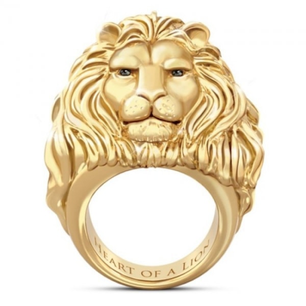 Guldlejon Djurmotiv Ring