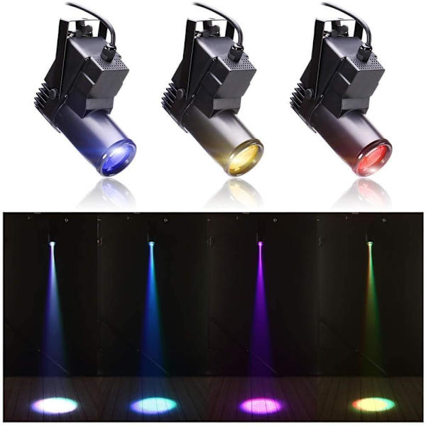 30W Pin Spot Lys 4 i 1 LED Pin Spot Lys, Discokugle Spo