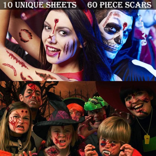 10 taulukkoa de conception erilaista Halloween zombie cicatrice au