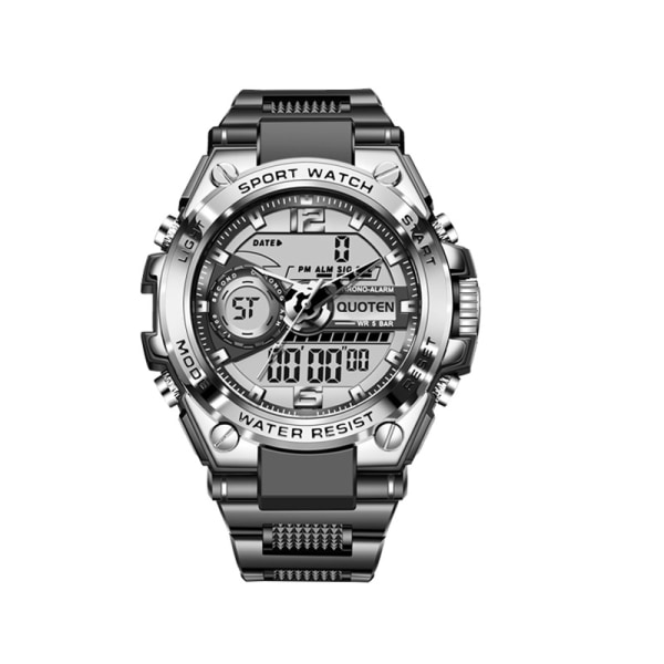 Digital watch för män Utomhussport Stor urtavla Militär multifunktion vattentät watch LED-ljuslarm
