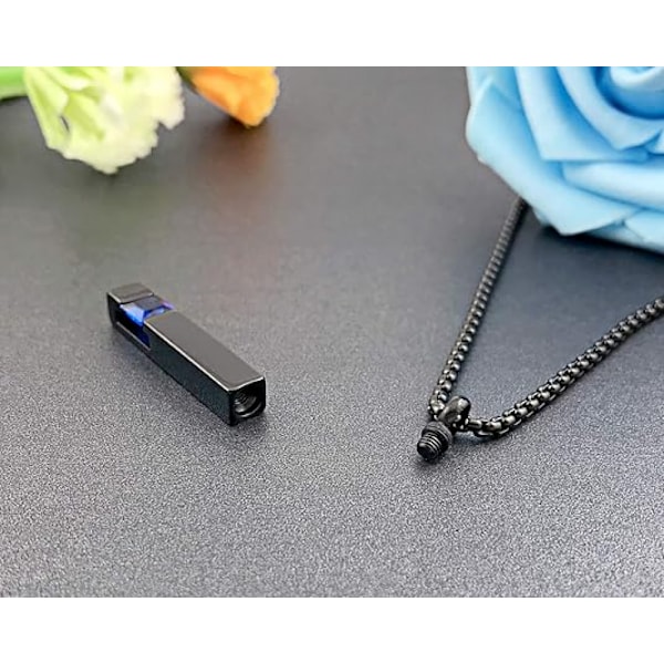 Urna halsband för aska Födelse sten kub urnor för mänsklig aska minnes kremering urna medaljong Keep Sapphire