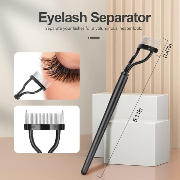 Øjenbryn børste øjenvippe separator bryn kam & vippe spoolie professionelle øjenmakeup værktøjer (3 stk sæt)