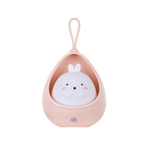 Söt Nattlampa för Barn, LED Sänglampa med Rörelsesensor, Portabel Krok, USB Uppladdningsbar Djurlampa för Barnrum, Födelsedagspresent