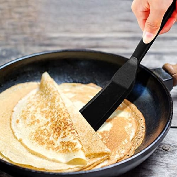 Silikone Tynd Spatel Omeletspatel Vender Lang Crêpespatel Varmebestandig Madlavningsspatel Non-stick Pandekagespatel