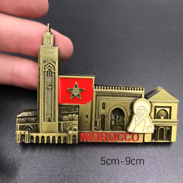 （style 22)3 Magnetic Metal Fridge Magnet, Travel Souvenir