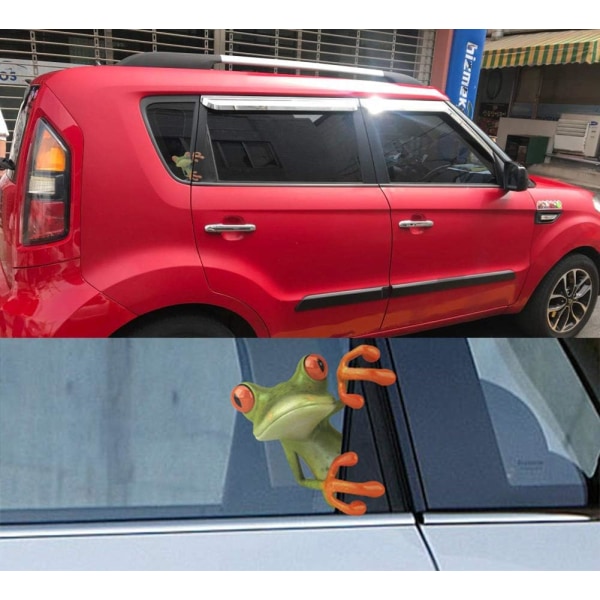 3D Söpö Peep Frog Hauskat Autotarrat Kuorma-auton ikkuna Vinyyli Deca