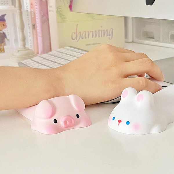 (Pink Pig)Sød håndledsstøtte mus til skrivebord ergonomisk Kawaii kontorartikler computer bærbar computer Ar