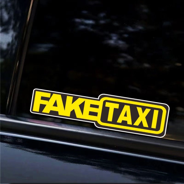 Falsk Taxi-klistremerke | Morsomt falsk Taxi-bilklistremerke | Bilfangerklistremerke