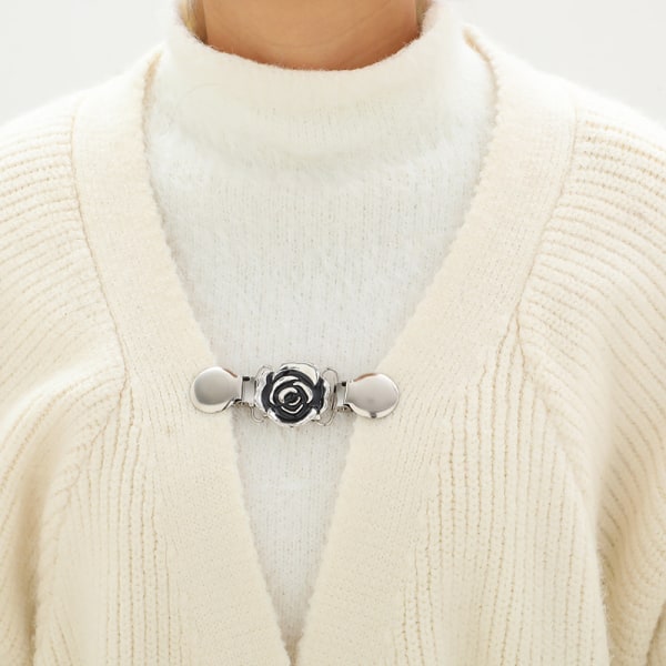 Kvinna Cardigan Clip Vintage Sweater Clips, 5st Scarf Collar