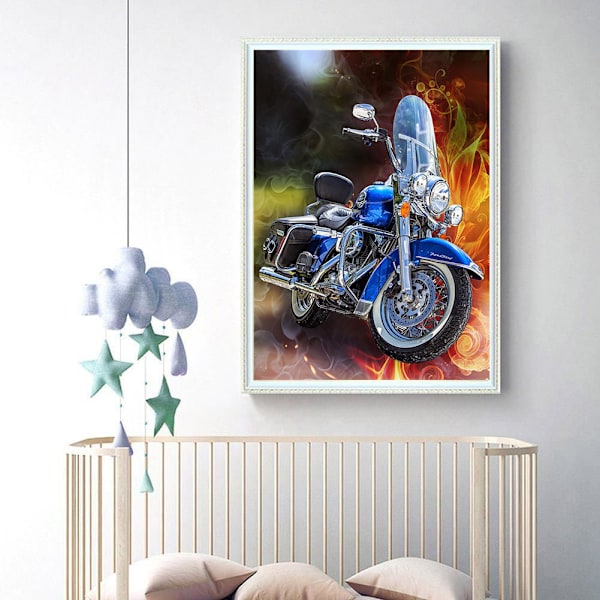 30 x 40 cm ,moto sympa Timanttimaalaus Timanttibrodeeraus