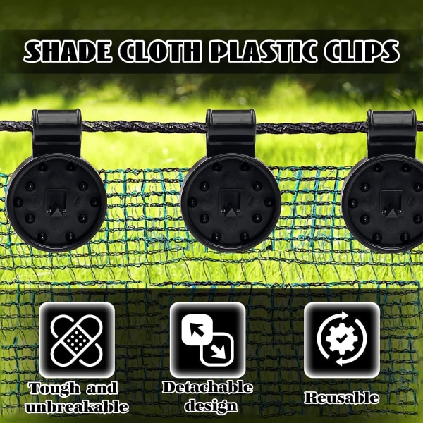 50 Pieces Plastic Clips for Shade Cloth, Greenhouse Clamps, Tarp