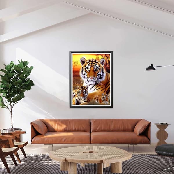 (30x40cm) 5D Diamantmålning Tiger 27