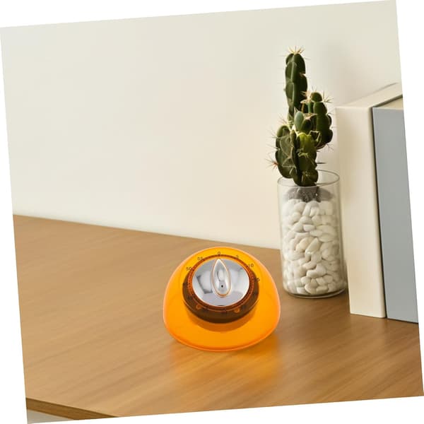 Orange mekanisk timer Rund timer Ur madlavningstimer Manuel timer lydløs timer Manuel køkkentimer Tomattimer Plastik